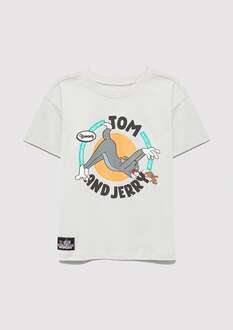 Tom & Jerry Baskılı Sis Gri Çocuk Tişört 6610291-80618 - 3