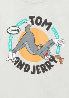 Tom & Jerry Baskılı Sis Gri Çocuk Tişört 6610291-80618 - 5