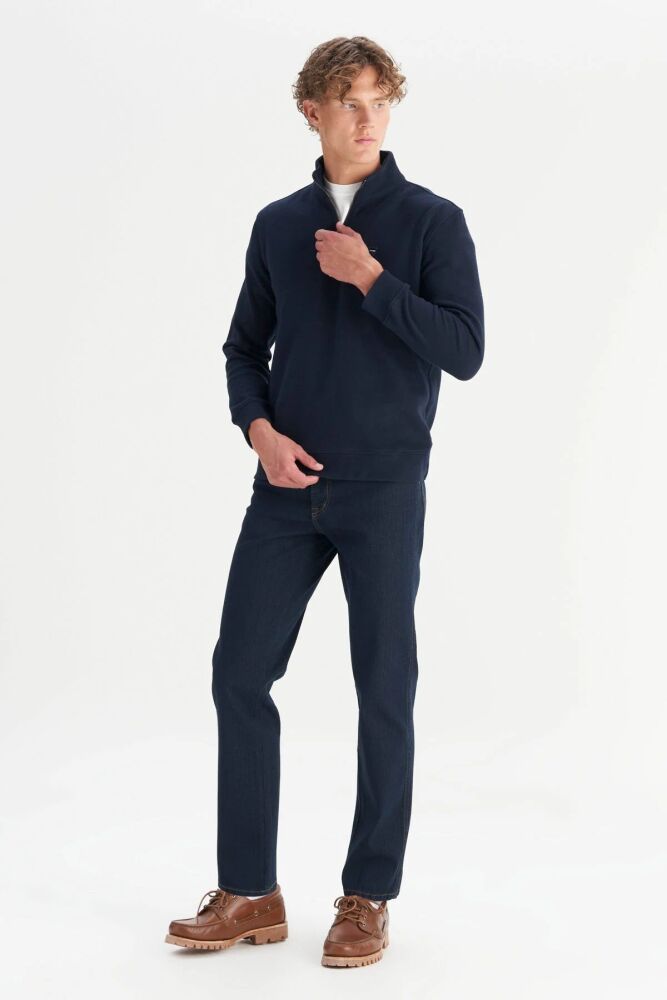 Wrangler Erkek Half Zip Sweatshirt W2520532410 (1)