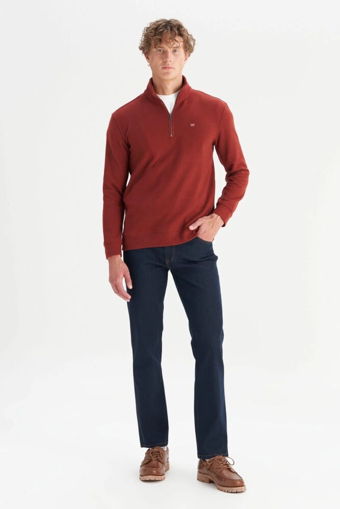 Wrangler Erkek Half Zip Sweatshirt W2520532810 (1)