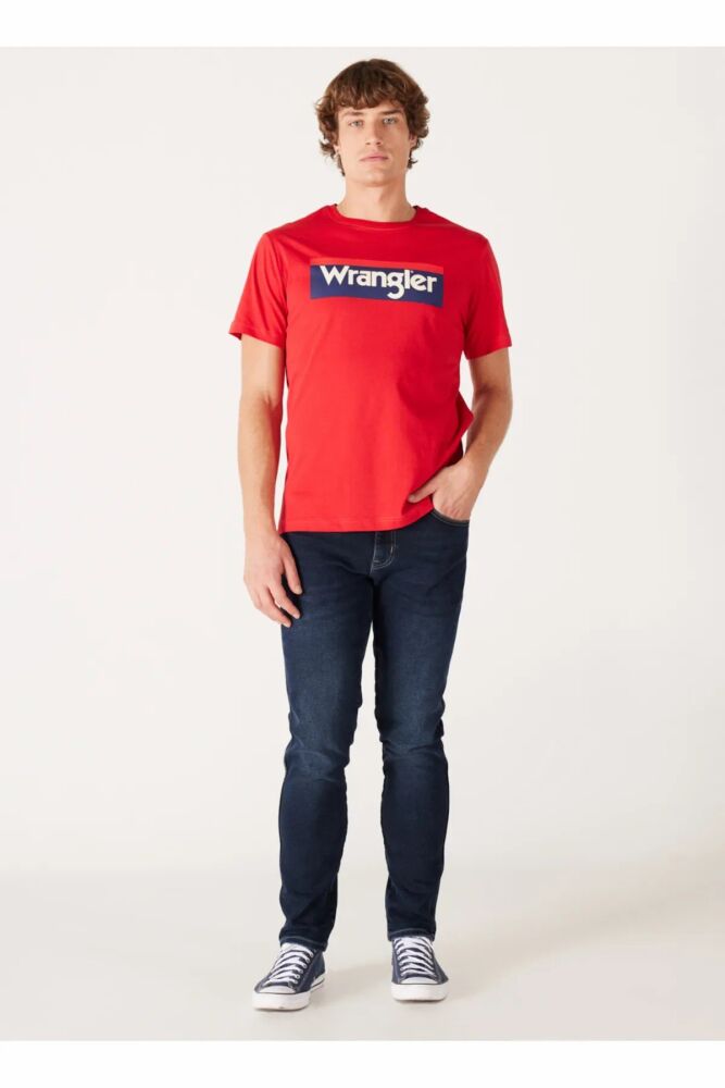 Wrangler Lightweight SS 3Color Logo Crew Neck Bisiklet Yaka Erkek Tişört W7H4D3XWO - 3