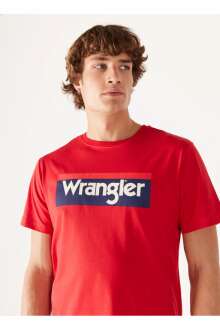 Wrangler Lightweight SS 3Color Logo Crew Neck Bisiklet Yaka Erkek Tişört W7H4D3XWO - 4