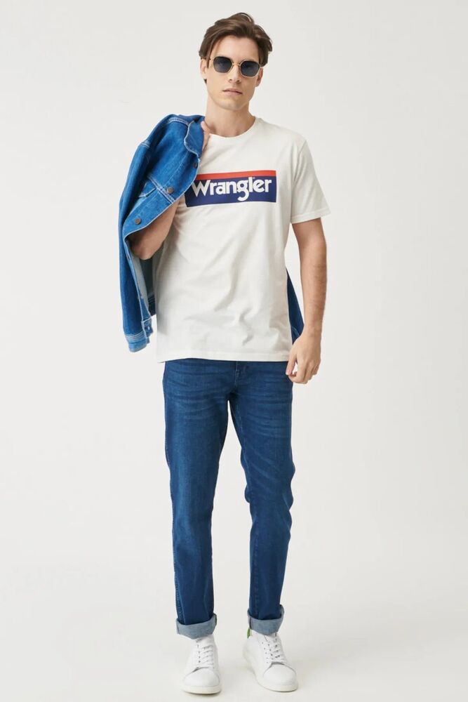 Wrangler Logo Cwew Neck Bisiklet Yaka Erkek Tişört W7H4D3737 - 4