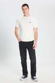 Wrangler Small Logo Bisiklet Yaka Erkek Tişört W7NM20387742L - 3