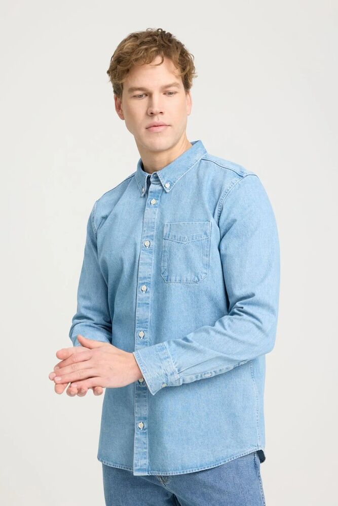 Wrangler Uzun Kollu Erkek Jean Gömlek W241464XT - 2