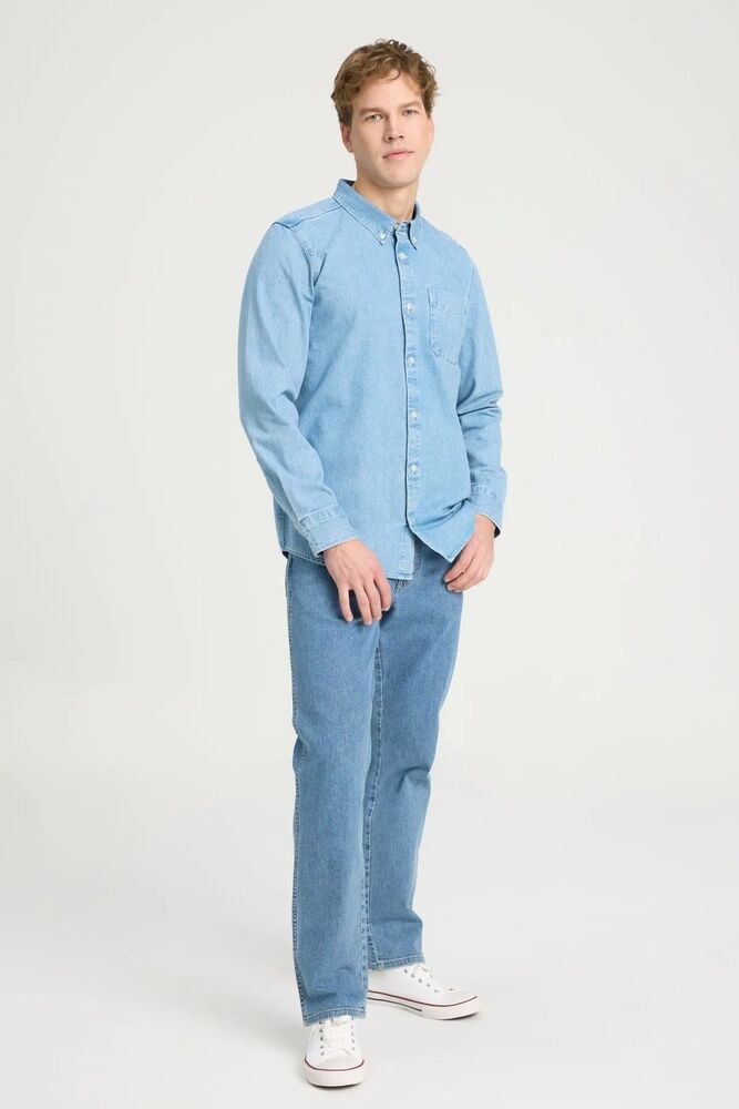 Wrangler Uzun Kollu Erkek Jean Gömlek W241464XT - 3