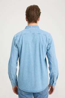 Wrangler Uzun Kollu Erkek Jean Gömlek W241464XT - 5