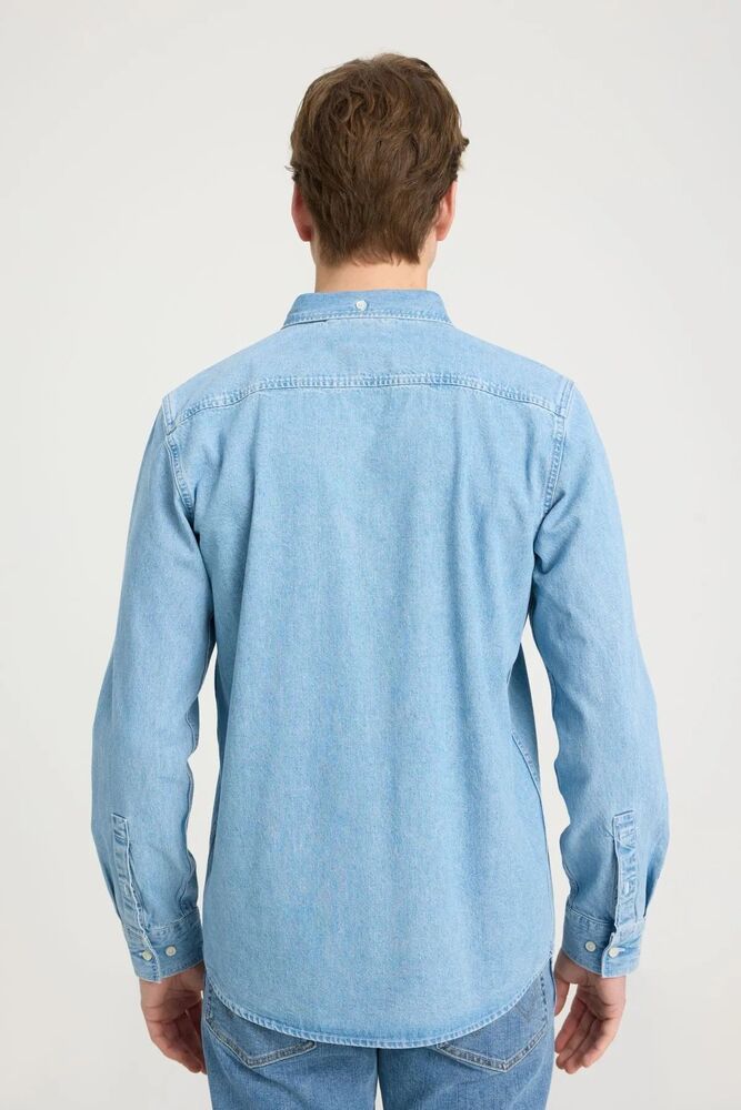 Wrangler Uzun Kollu Erkek Jean Gömlek W241464XT - 5