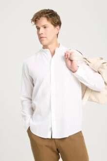 Wrangler Uzun Kollu Hakim Yaka Keten Erkek Gömlek W241577100 - Wrangler (1)